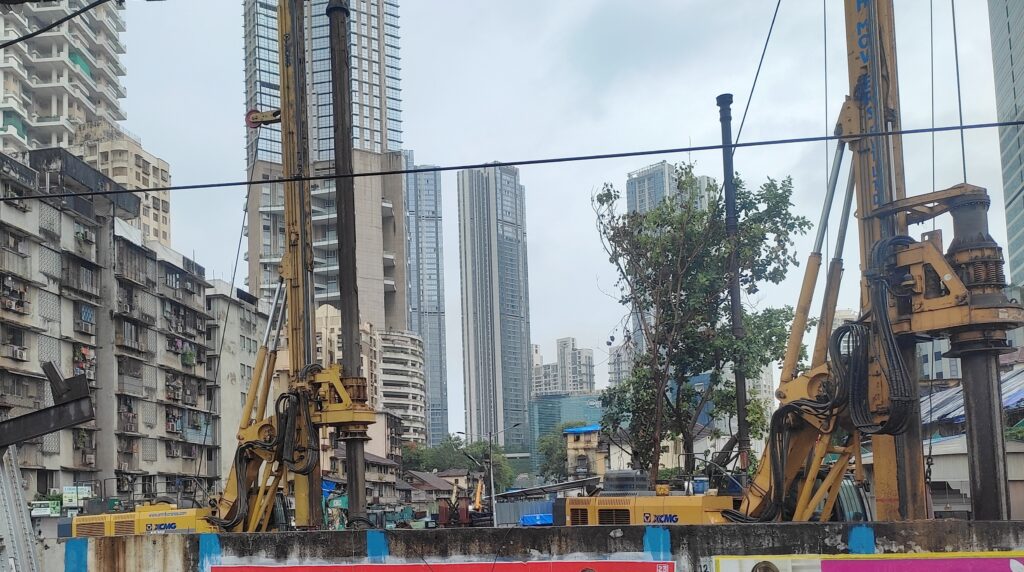 The highly anticipated Elphinstone Bridge piling work in Mumbai is currently underway
